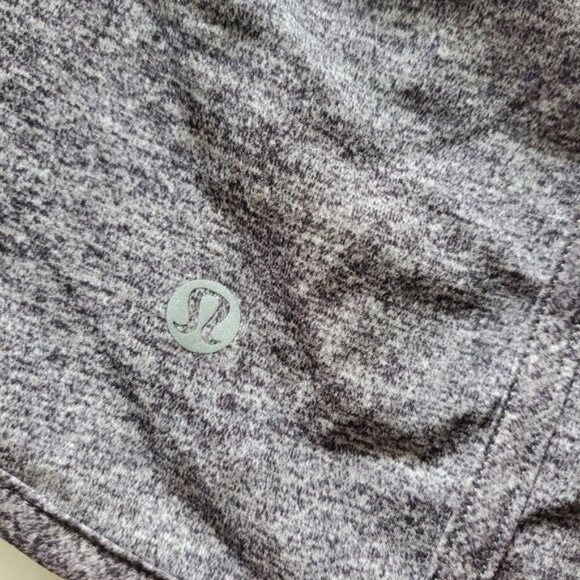 Lululemon Heather Lux Multi Black Tracker Short V Size 12 - Picture 8 of 12